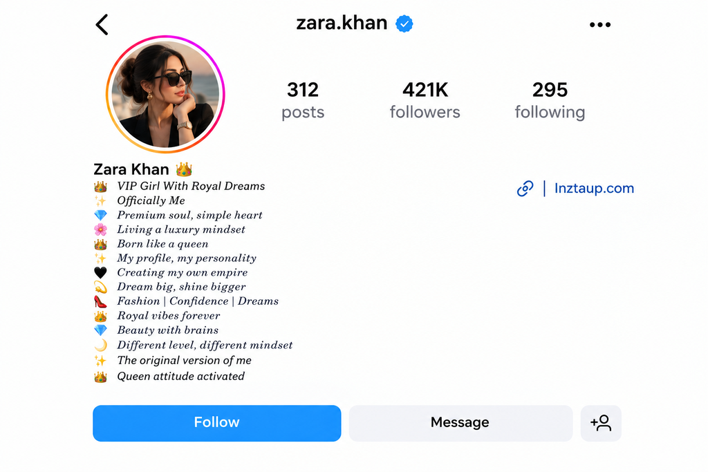 VIP Insta Bio For Girls