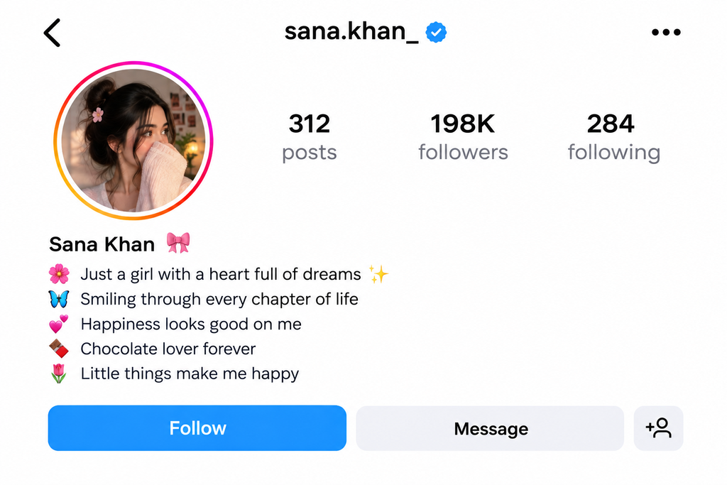 Cute Insta Bio For Girls
