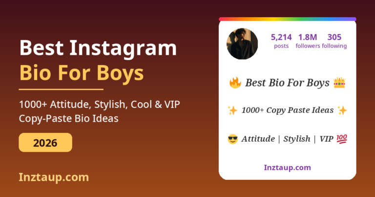 Instagram Bio For Boys