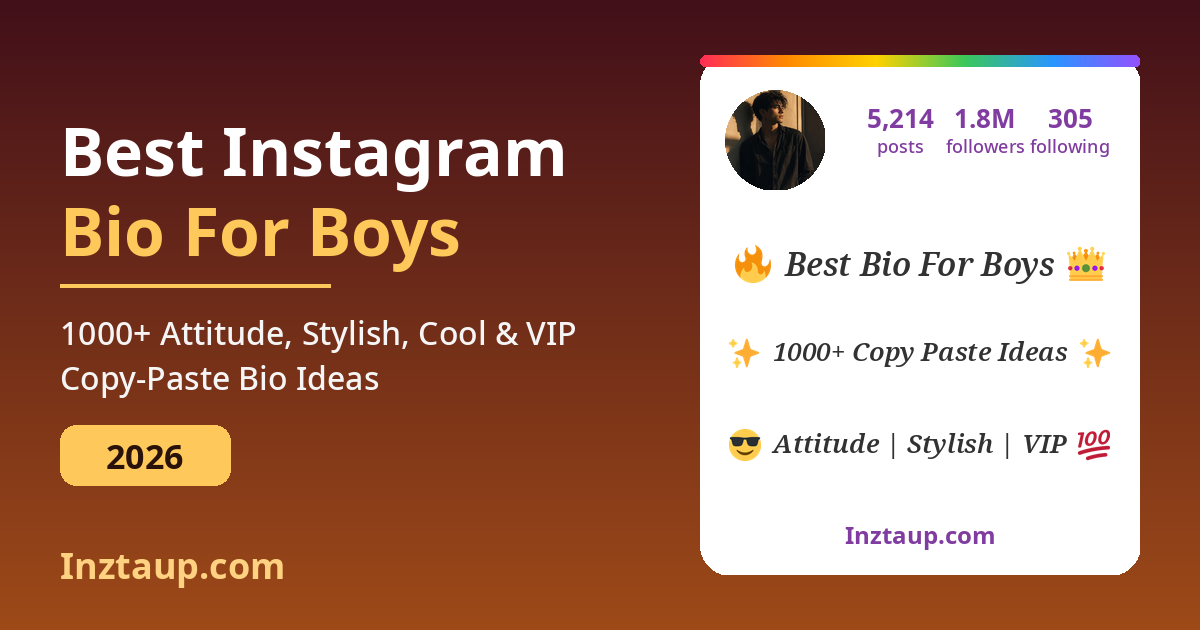 Instagram Bio For Boys
