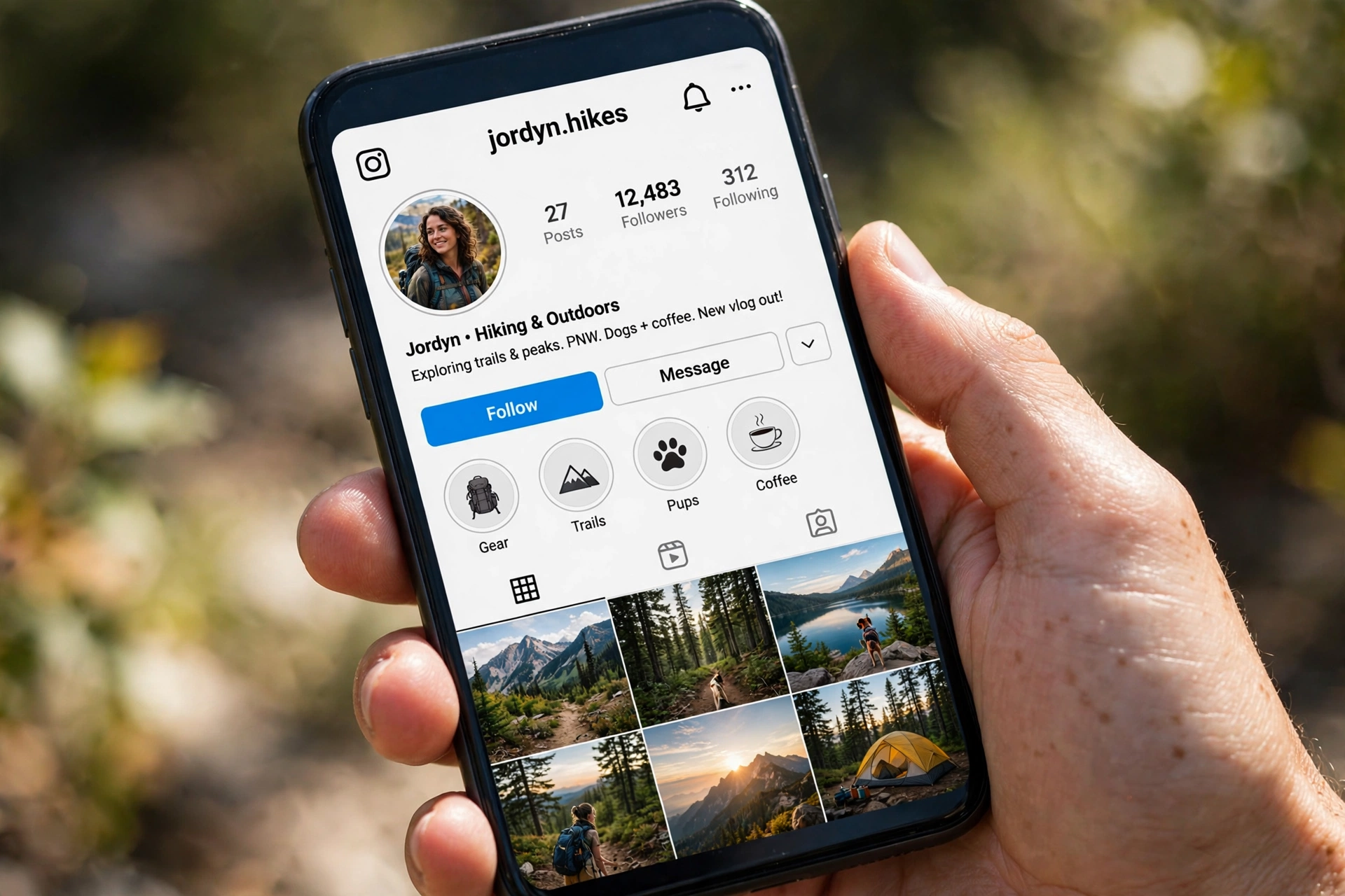 Instagram follower count shown at the top of a profile in the Instagram app