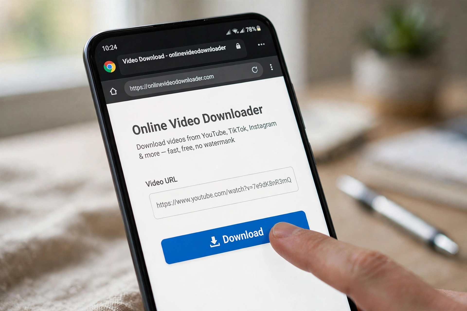 Instagram Reel Downloader: 10 Free Tools to Save Reels Without Watermark (2026) 3 Android phone screen showing steps to copy an Instagram Reel link and paste it into a downloader