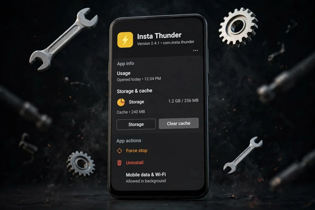 Insta Thunder APK v43 Download (Latest Version 2026): Features & Install Guide 3 Insta Thunder APK troubleshooting: fix common app problems