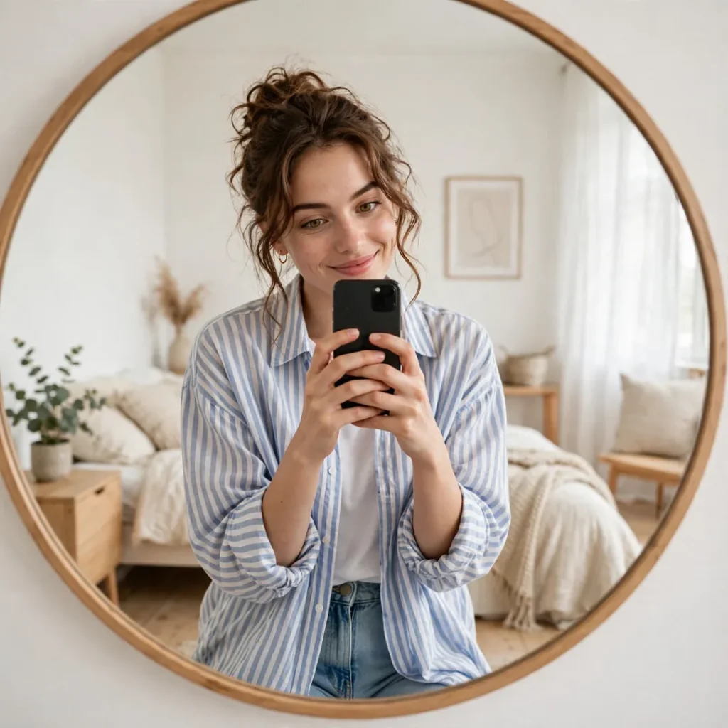 Insta DP for Girls 2026 | Cute, Attitude, Hidden Face & Aesthetic DPs 88 Mirror Selfie Instagram DP for Girls