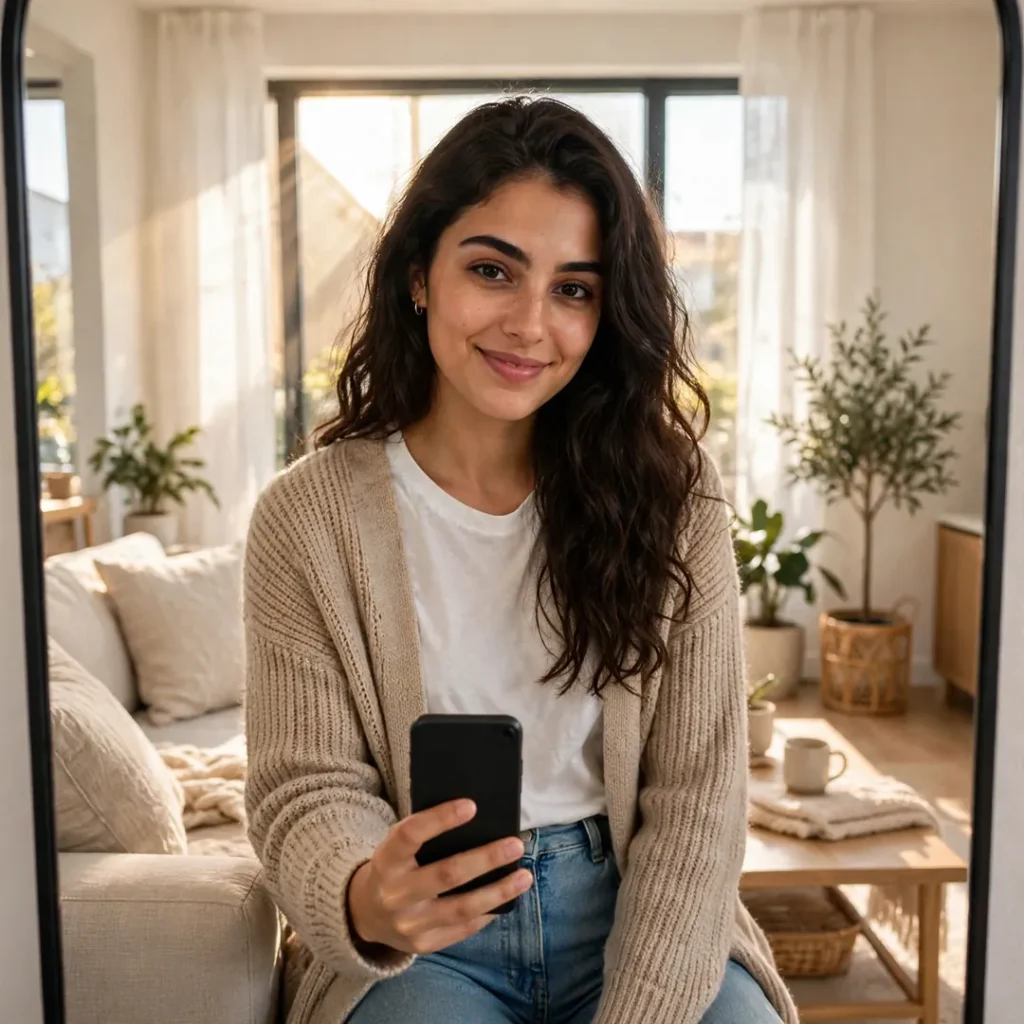 Insta DP for Girls 2026 | Cute, Attitude, Hidden Face & Aesthetic DPs 91 media generation mirror selfie dp 3 0 55ffe6b0 ee69 444c bfa4 fdc6c7211c9c