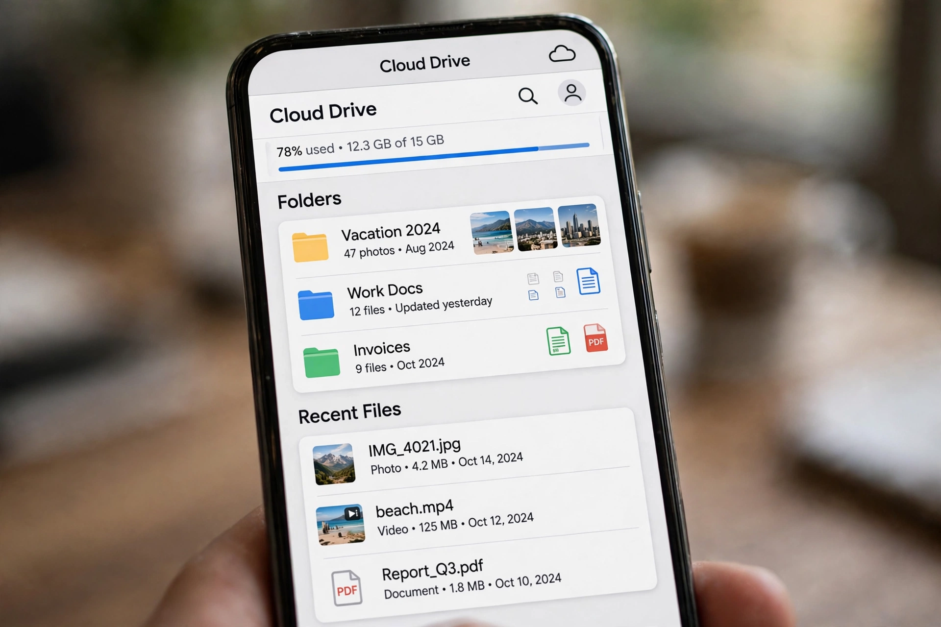 TeraBox Mod APK v4.26.5 Download (2026): Premium Unlocked, No Ads, Features & Safety Guide 4 TeraBox Mod APK file manager with photos videos and documents in folders