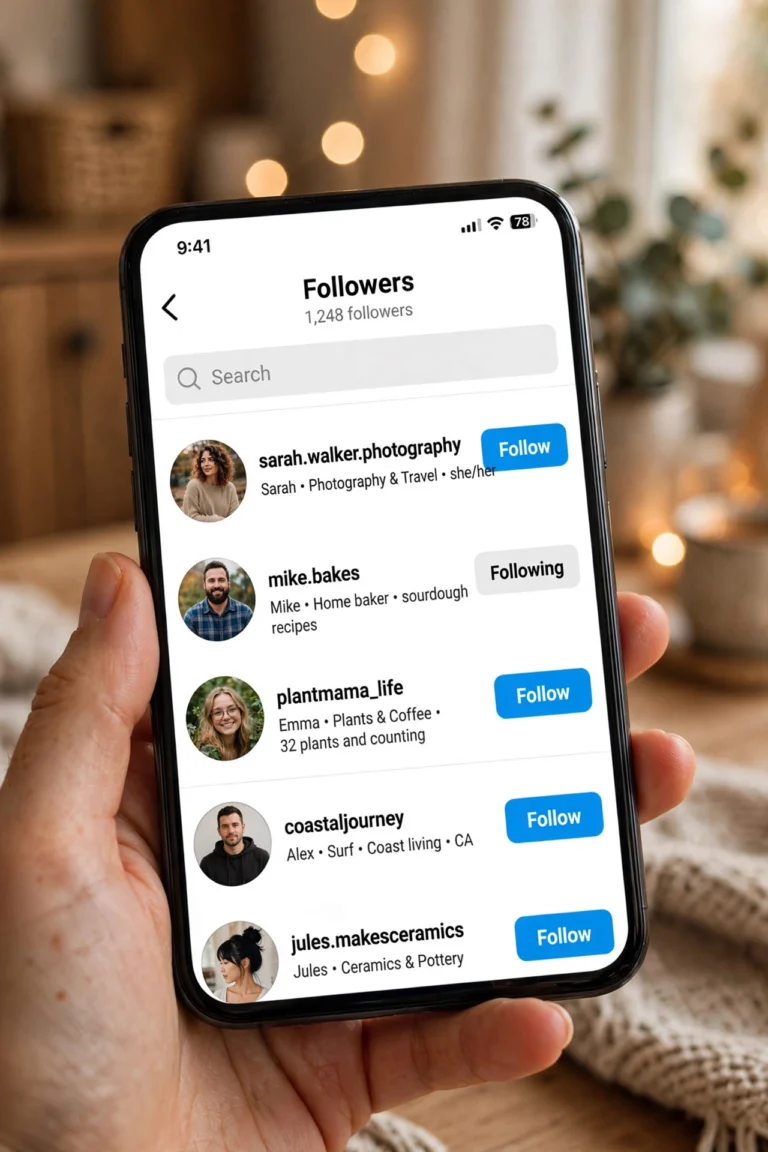 Person checking Instagram followers list to find who unfollowed