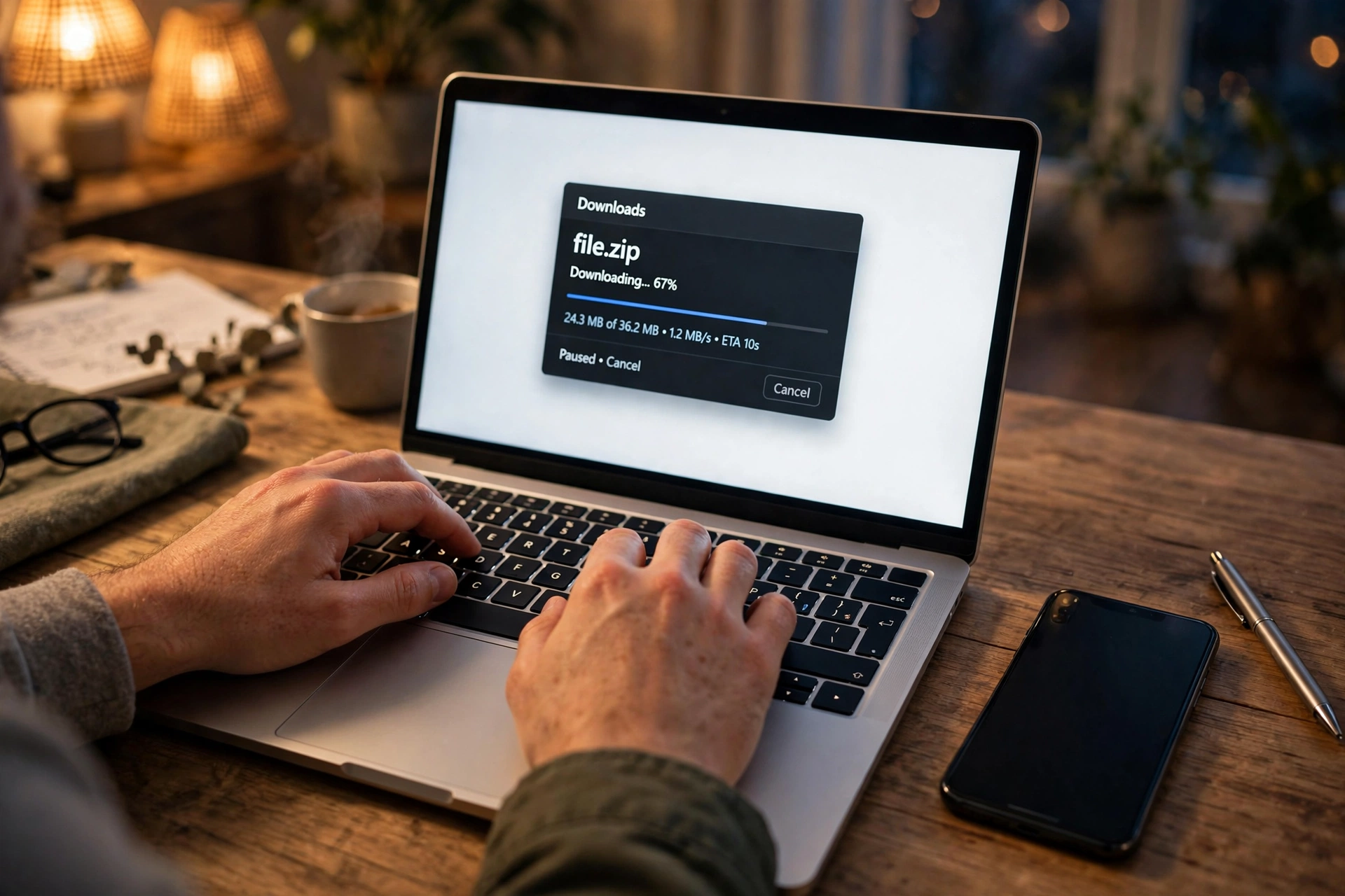 Downloading Instagram data export on a laptop to compare follower lists