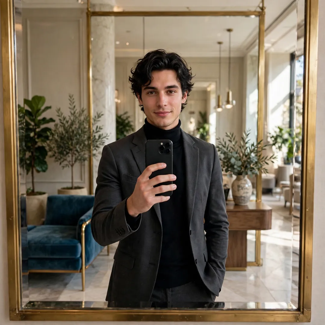 Insta DP for Boys 2026 | Attitude, Stylish & HD DPs 133 Mirror Selfie Insta DP for Boys